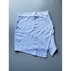 F21 White Asymmetrical Mini Skirt medium fitted new size M nwt gift A10